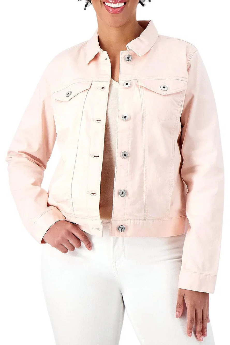 Belle by Kim Gravel Women's Classic Jean Jacket Pale Dogwood - Regular